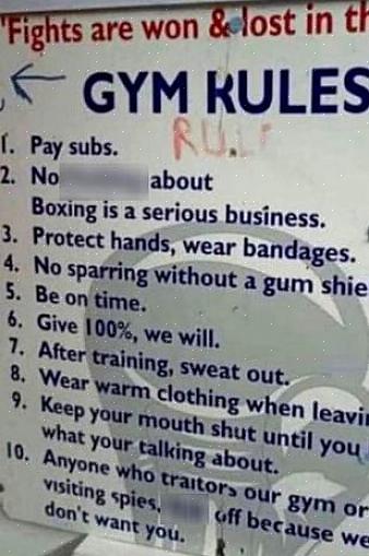 תקנות האגרוף נראות פשוטות