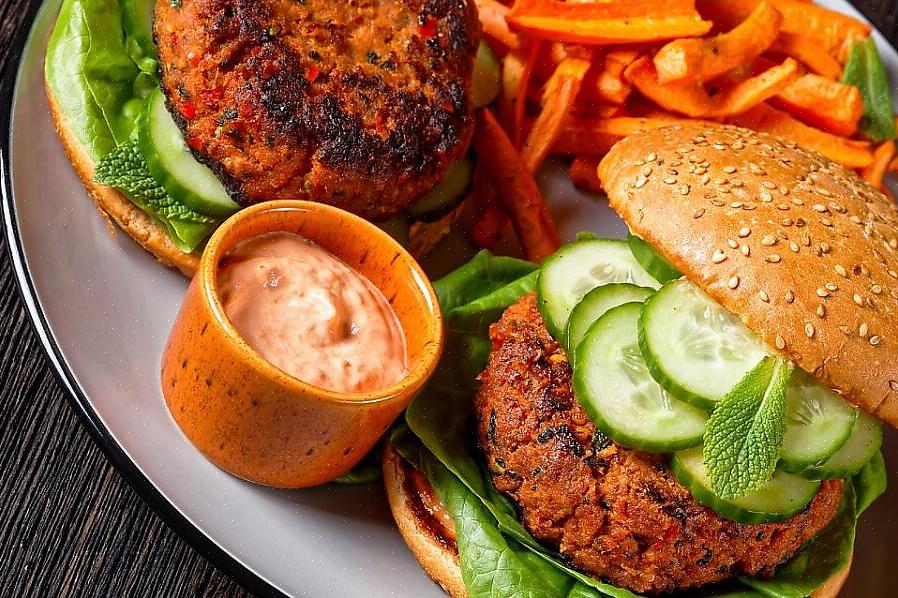 המבורגר צמחוני חלבון סויה בעל מרקם